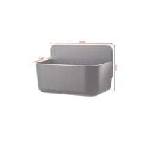 tesa LAVAA Small Shower Basket, Matte Black, Stylish, Practical, Space-Saving, White