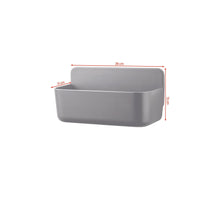 tesa LAVAA Medium-Sized Shower Basket, Matte Black, Elegant, Practical, Space-Saving, White