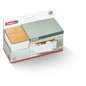 tesa BABOO Medium-Sized Storage Box, with Bamboo Lid and Divider, Additional Storage Space for the Bathroom, White