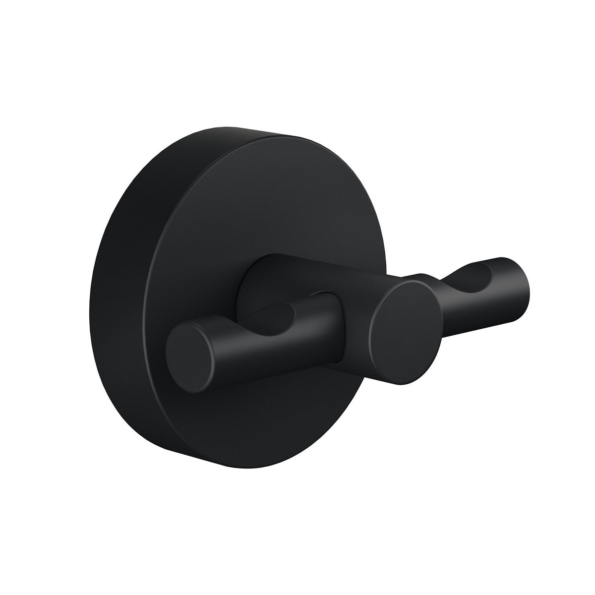 tesa MOON BLACK Bathrobe Hook, Matte Black, Includes Adhesive Solution