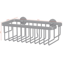 tesa MOON BLACK Shower Basket, Matte Black, for the Shower and Bathtub