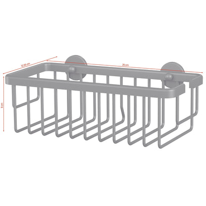 tesa MOON BLACK Shower Basket, Matte Black, for the Shower and Bathtub
