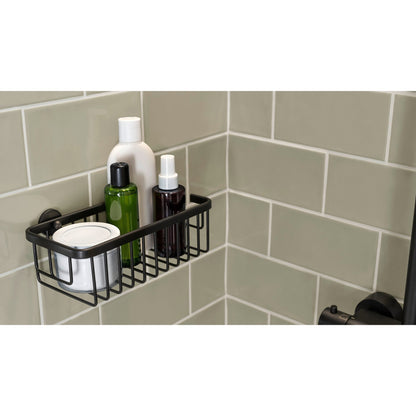 tesa MOON BLACK Shower Basket, Matte Black, for the Shower and Bathtub – Usage