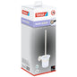 tesa MOON WHITE Toilet Brush Holder, Matte White, Includes Adhesive Solution