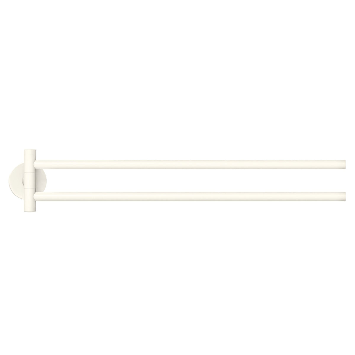tesa MOON WHITE 2-arm Towel Rack, Matte White, Includes Adhesive Solution