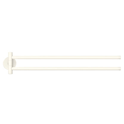 tesa MOON WHITE 2-arm Towel Rack, Matte White, Includes Adhesive Solution