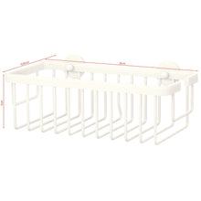 tesa MOON WHITE Shower Basket, Matte White, for the Shower and Bathtub