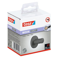 tesa MOON GREY Towel Hook, matte gray, includes adhesive solution