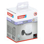 tesa MOON GREY Toothbrush Cup Holder, Matte Black, Frosted Glass, for the Bathroom and Toilet