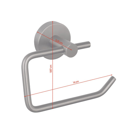 tesa MOON Graphite Toilet Paper Holder, Self-Adhesive, Metal with PVD Coating