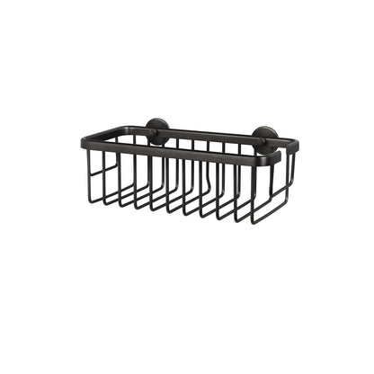 tesa MOON Graphite Shower Basket, single, self-adhesive, metal with PVD coating