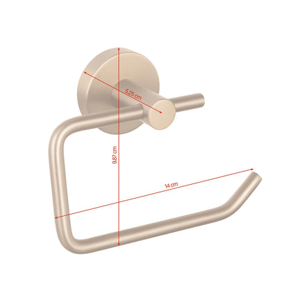 tesa MOON Bronze Toilet Paper Holder, Self-Adhesive, Metal with PVD Coating