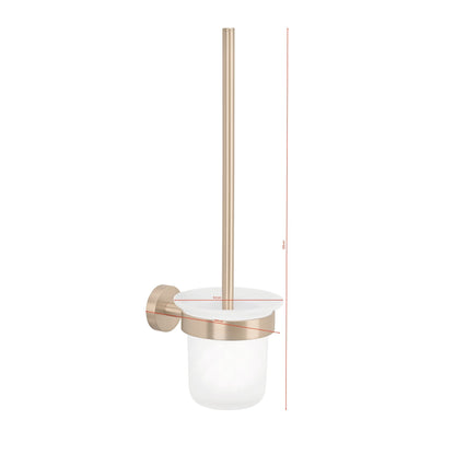 tesa MOON Bronze Toilet Brush, self-adhesive, metal with PVD coating