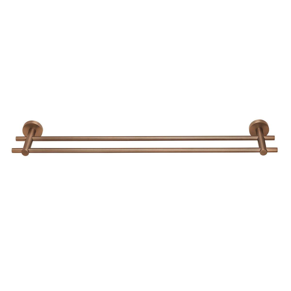 tesa MOON Bronze Double Towel Rack, Self-Adhesive, Metal with PVD Coating