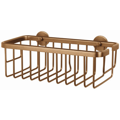 tesa MOON Bronze Shower Basket, single, self-adhesive, metal with PVD coating