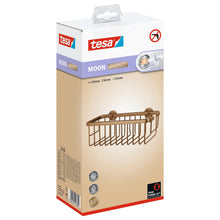 tesa MOON Bronze Shower Basket, single, self-adhesive, metal with PVD coating