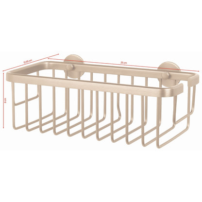 tesa MOON Bronze Shower Basket, single, self-adhesive, metal with PVD coating