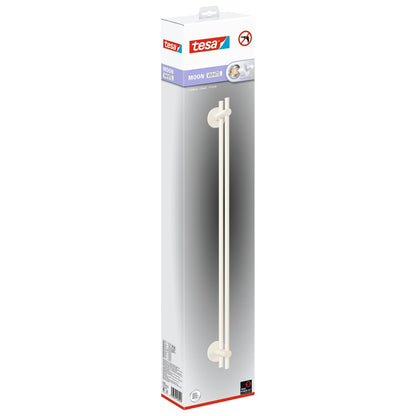 tesa MOON WHITE Towel Rack, self-adhesive, white powder finish