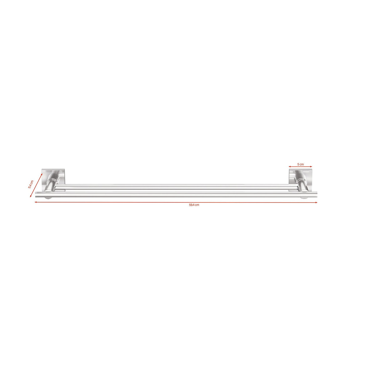 tesa EKKRO Towel Rack, Self-Adhesive, Chrome-Plated Metal