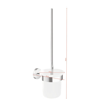 tesa SMOOZ Toilet Brush, self-adhesive, chrome-plated metal