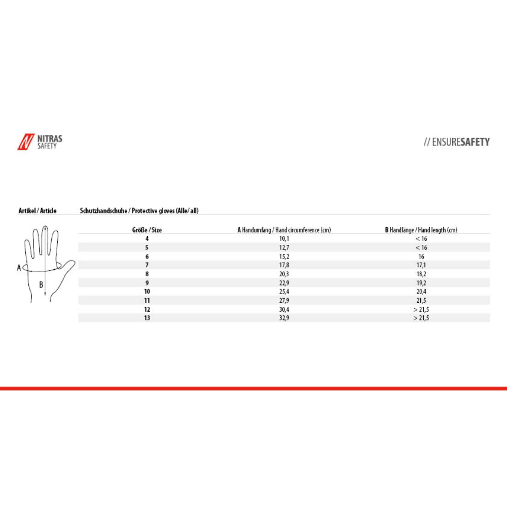 nitras handschuhe größentabelle NITRAS SKIN FLEX Strickhandschuhe, Spezial-Stretch-Strick, grau, teilbeschichtet