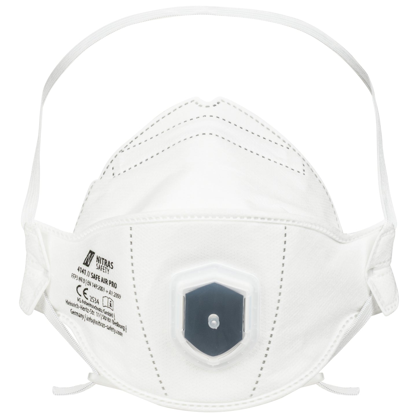 NITRAS SAFE AIR PRO, respiratory mask, white, EN 149, box of 15 pieces premium quality | Pack (15 pieces)