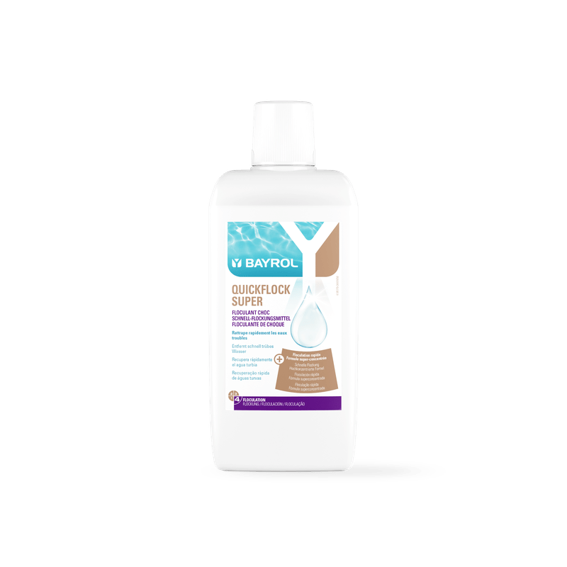 BAYROL Quickflock Super 1 L Flockmittel zur schnellen Entfernung von Trübungen | Flasche (1 l)