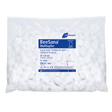 BeeSana® Mulltupfer, ohne RöKo, unsteril, 25 x 26 cm, Rundform, eigroß | Packung (250 Stück)
