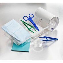 Das Wundversorgungs-Set II CPT st der Paul Hartmann AG enthält eine blaue Schere, eine farbige Pinzette, Gaze, eine Unterlage, einen Becher und eine durchsichtige Schale - ideal für die effiziente Wundversorgung und übersichtlich verpackt in einer Packung (1 Stück).