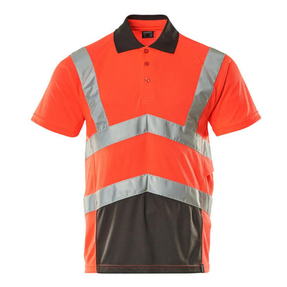 MASCOT® Anadia polo shirt, hi-vis red/dark anthracite