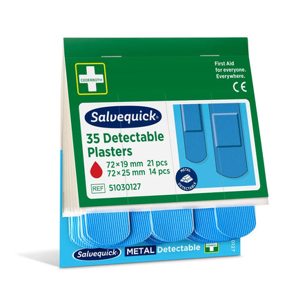 Blauer detektierbare Pflaster, 35 stück/mine  | Packung (35 Stück)