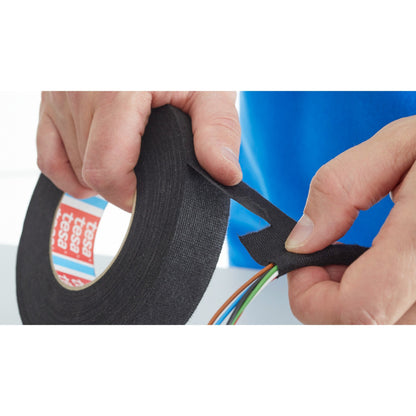 tesa 51609 PET Nonwoven Adhesive Tape, 3'' core, 50 m x 19 mm, black – Applications