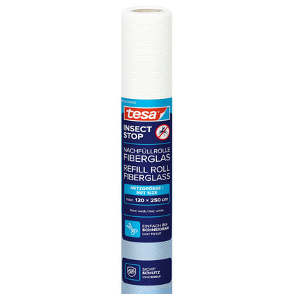 tesa INSECT STOP Refill Roll, Fiberglass, 120 x 250 cm, white
