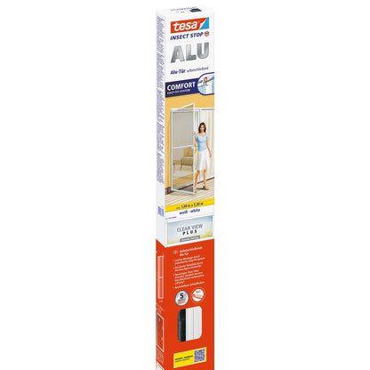 tesa ALU Comfort DOORS Aluminum Frame, White, 100 x 220 cm