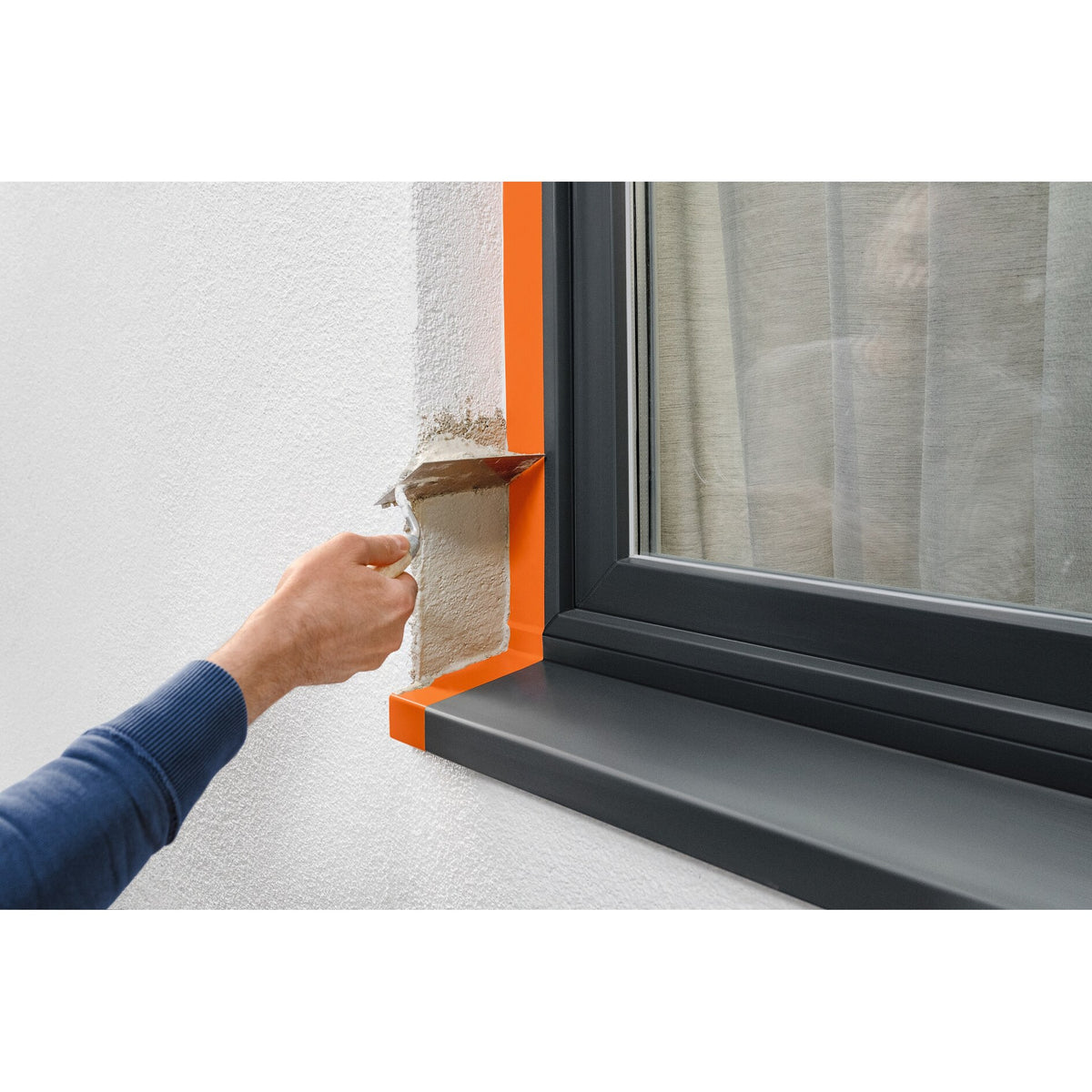 tesa PVC Plaster Tape, Smooth, 33 m x 50 mm, Orange – Applications