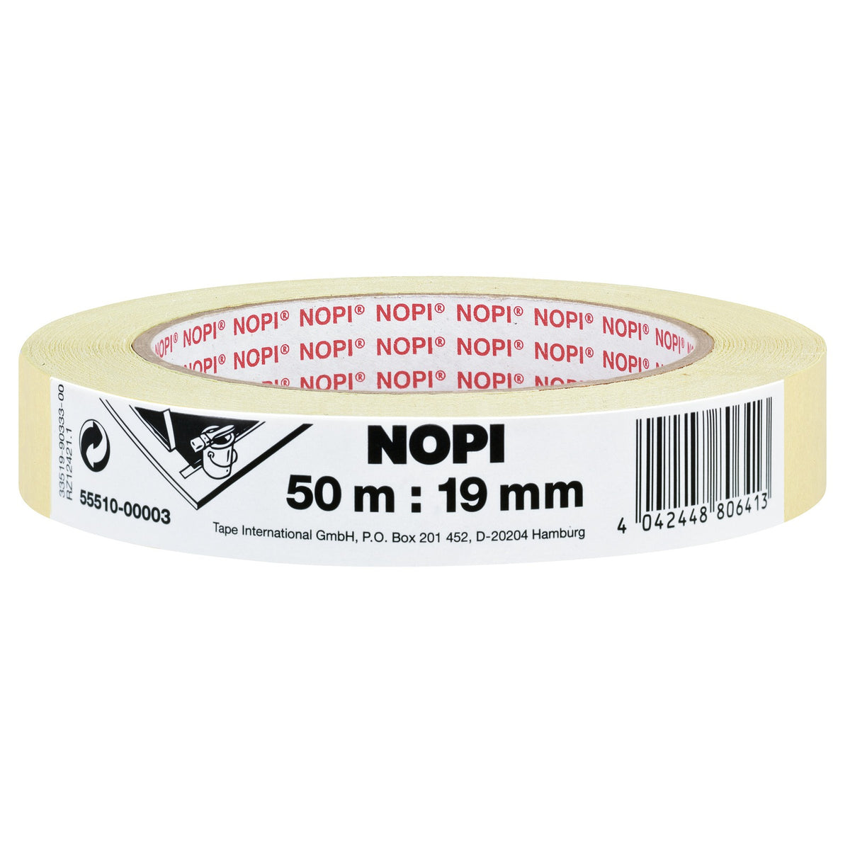 tesa NOPI Painter's Masking Tape 55510, 50 m x 19 mm, chamois