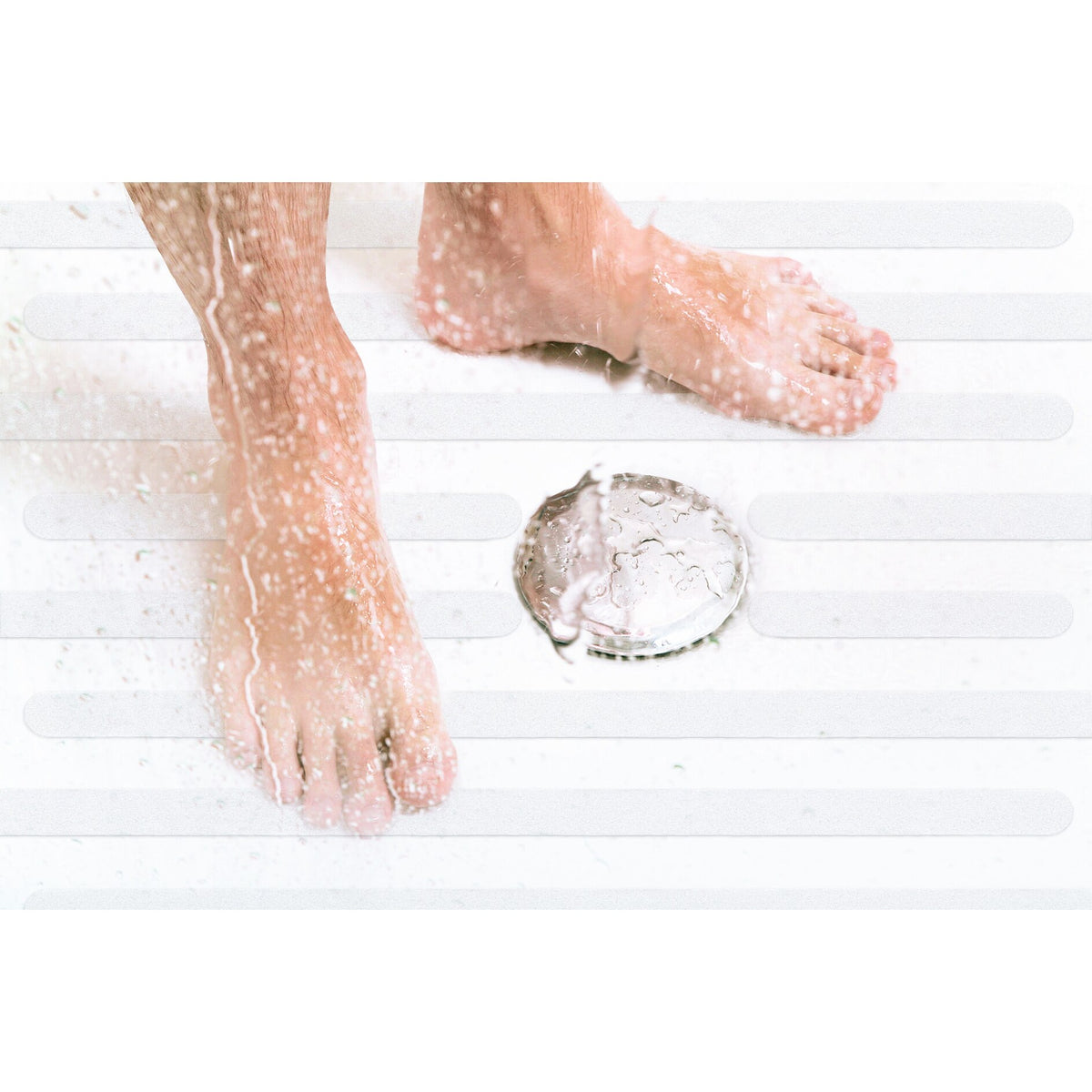 tesa Anti-Slip Tape for Bathrooms & Showers, 5 m x 25 mm, Clear – Application