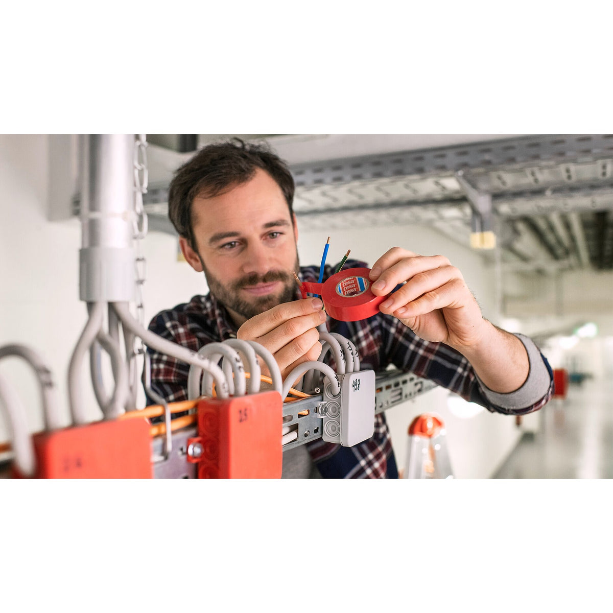 tesa Insulating Tape, 10 m x 15 mm, with Label – Applications