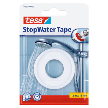 tesa StopWater Tape, 12 m x 12 mm, white