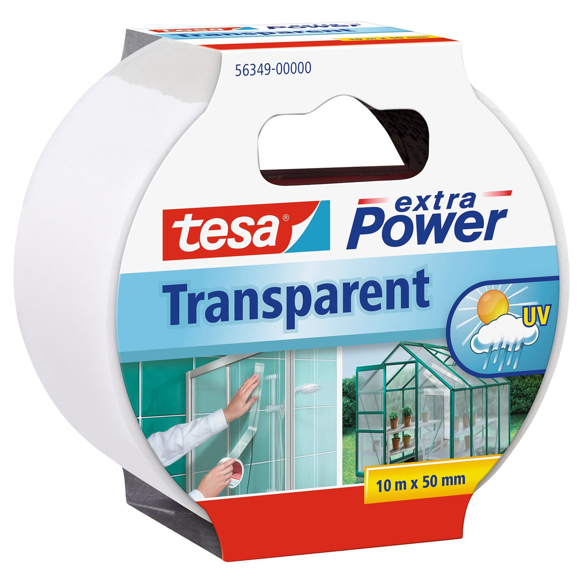 tesa Extra Power Clear Repair Tape, 10 m x 50 mm