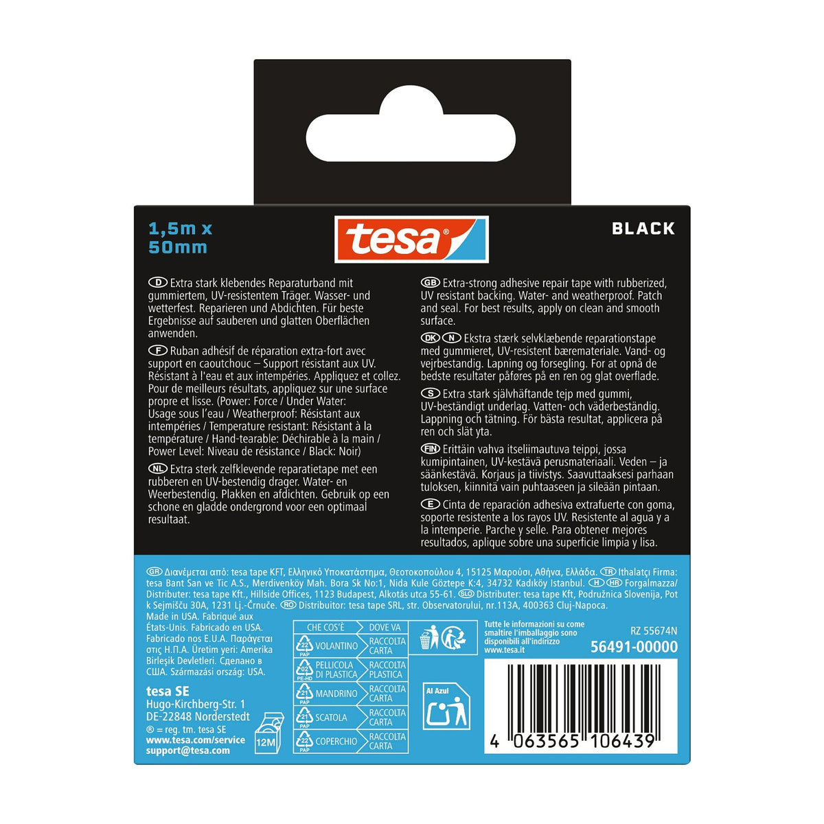 tesa Ultra Power Under Water - Waterproof Adhesive Tape - Sealing Tape, 1.5 m x 50 mm – Applications