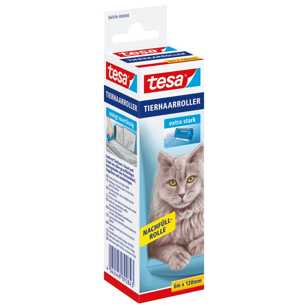 tesa 56516 Pet Hair Roller Refill, 6 m x 120 mm