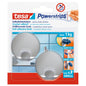 tesa Powerstrips Metal Hook S, Round, White
