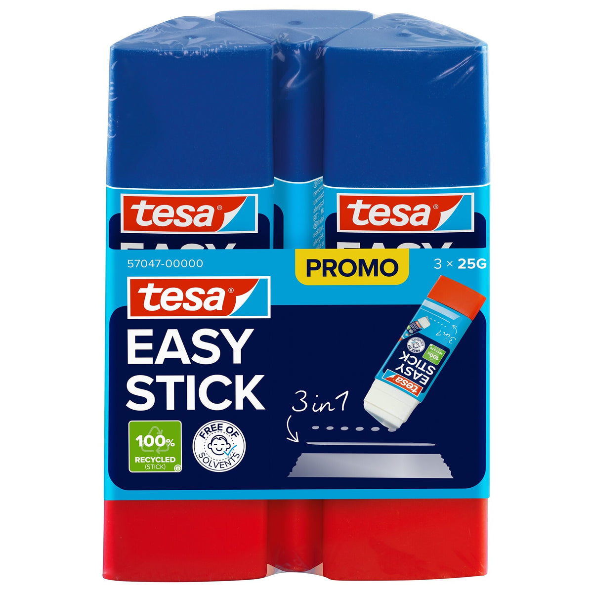 tesa EASY STICK Glue Stick, white-translucent, 25 g