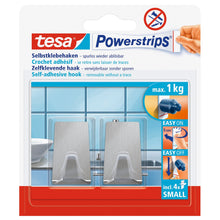 tesa Powerstrips Metal Hooks, Square, White
