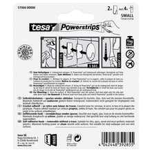 tesa Powerstrips Metal Hooks, Square, White