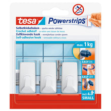 tesa Powerstrips S Hooks, Square, White