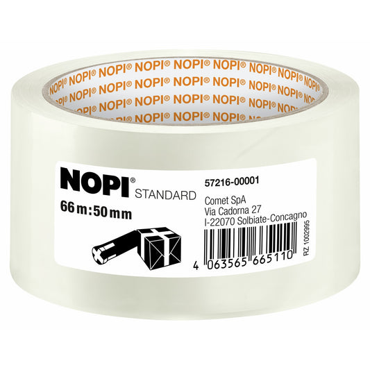 tesa NOPI STANDARD, 66 m x 50 mm transparent