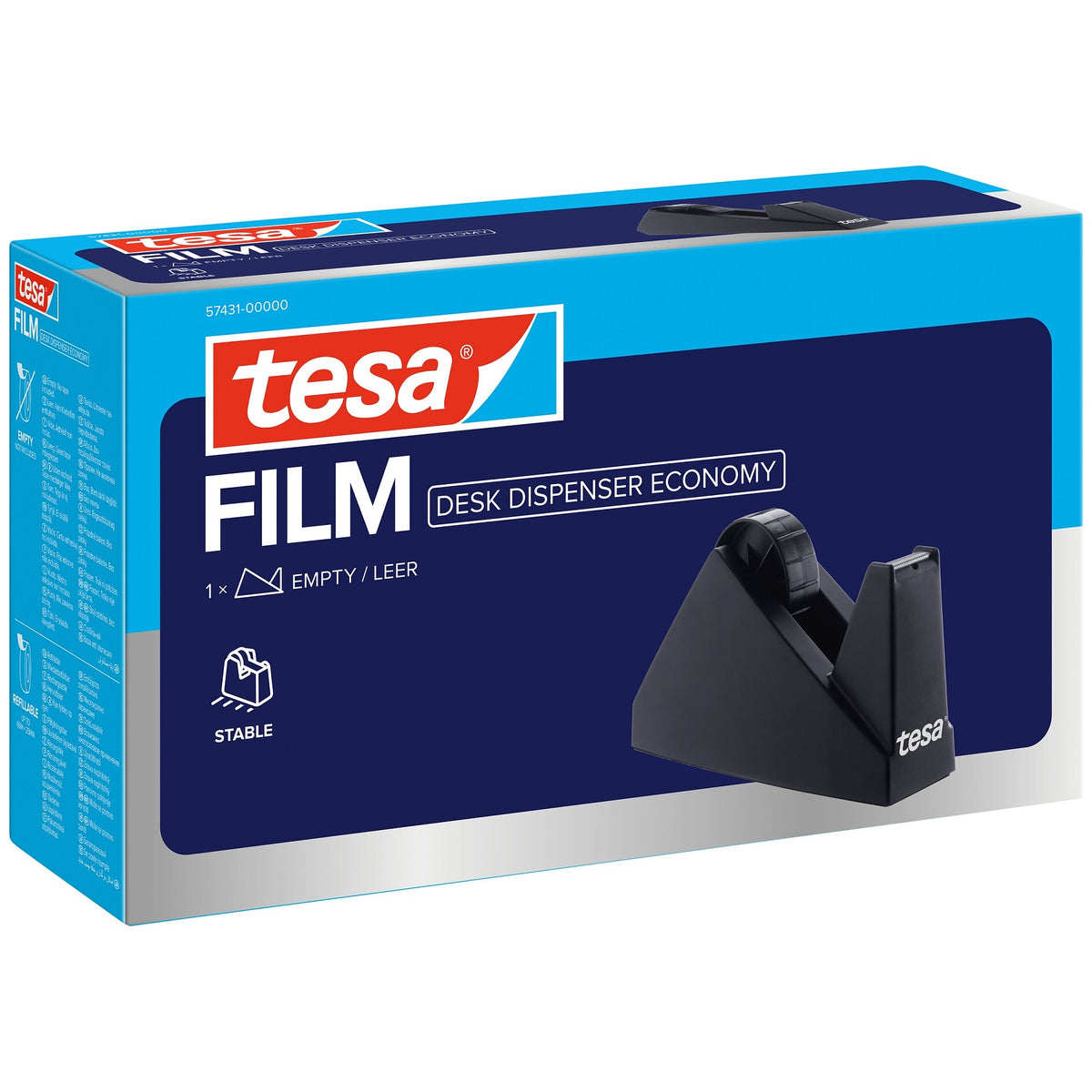 tesa DESK DISPENSER ECONOMY Desk Dispenser, Black