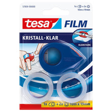 tesafilm 57859 Mini Abroller mit 2 Rollen tesafilm Crystal Clear, transparent